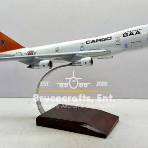 Model of B747-200 South African Airways Cargo with detailed craftsmanship.